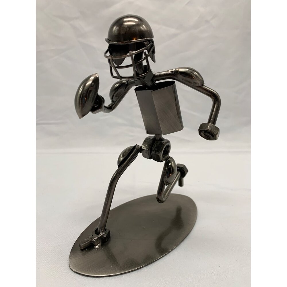 Nuts and Bolts Metal Football Figurine Sculpture 6.5"
